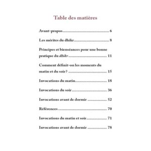 Alternative view of Le dhikr du matin et du soir tiré du Coran et de la Sunna (blanc)