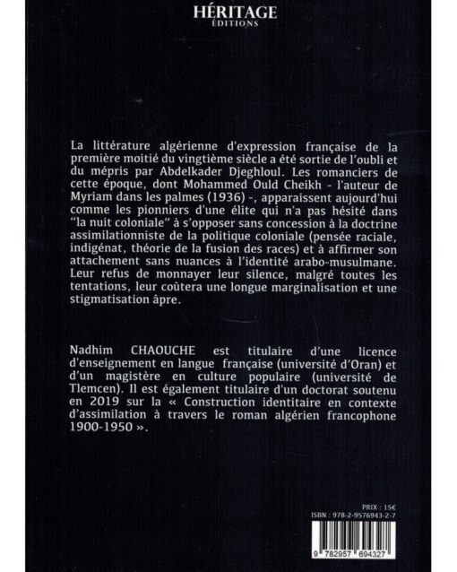 LE ROMAN RÉFORMISTE MUSULMAN D'EXPRESSION FRANÇAISE EN ALGÉRIE (1919-1939)
