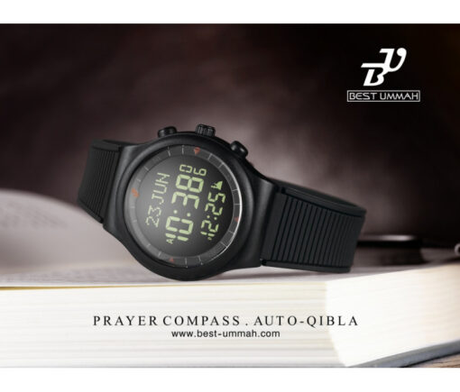 Montre prière Sport noire : horaire de prière – Image 2