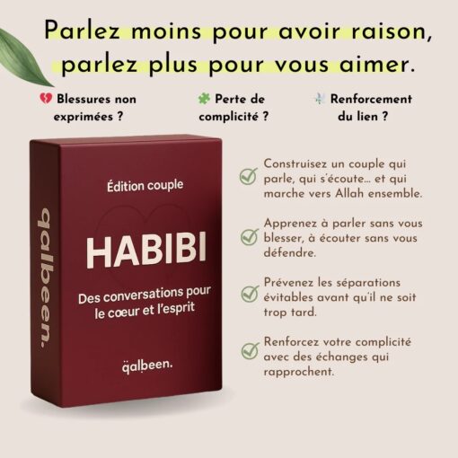 Jeu De Cartes Habibi : Des Conversations Pour L'esprit Et Le Cœur Pour Couple Musulman