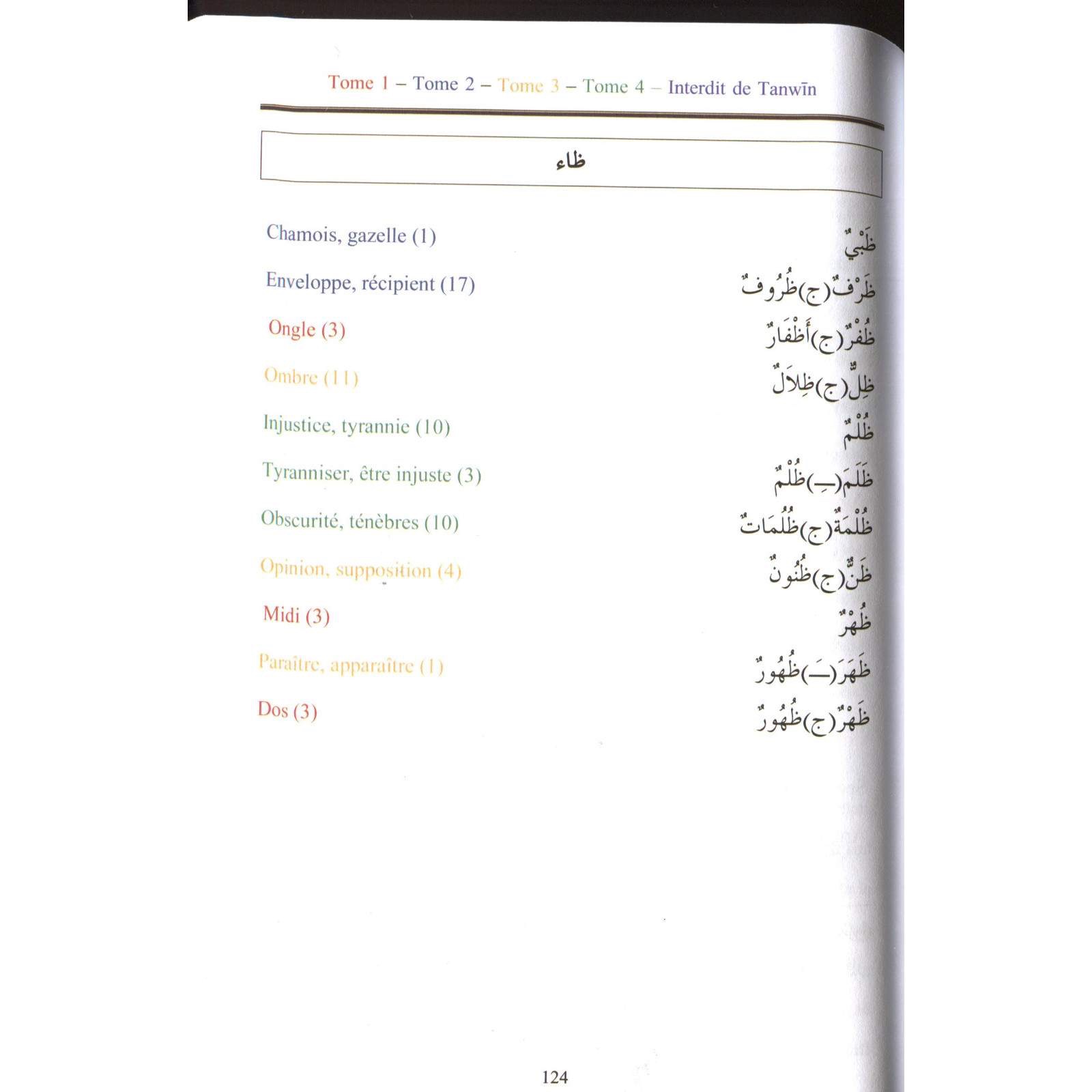 Lexique des mots utilisés dans les cours de langue arabe pour non-arabophones – Image 4
