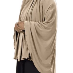 Alternative view of Premium jersey khimar Hadieth Wear Sand Beige