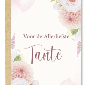 Carte postale/ Voor de allerliefste tante wenskaart