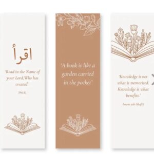 Marque page/ Boekenleggers Iqra brown