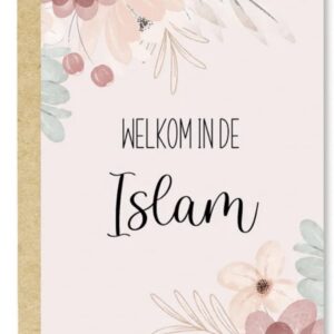Alternative view of Carte postale/ wenskaart Welkom in de Islam roze (Bekeerling)