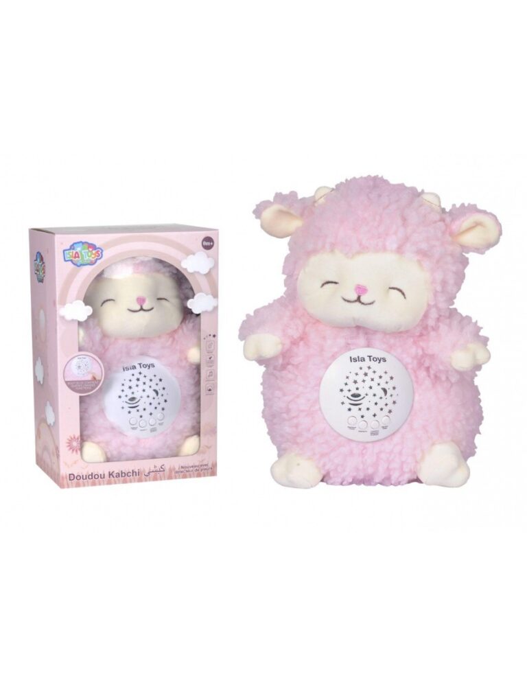 Doudou Kabchi mouton rose – veilleuse Coranique – IslaToys