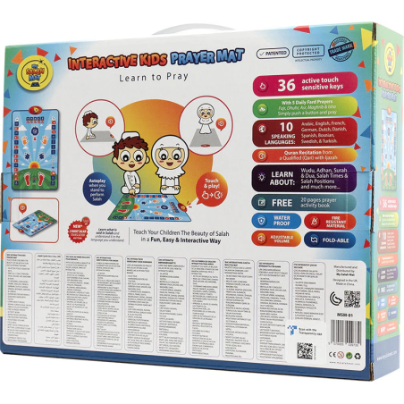 TAPIS DE PRIÈRE INTERACTIF ENFANTS - VERSION ORIGINALE GARÇON BLEU - DÈS 3 ANS – Image 2