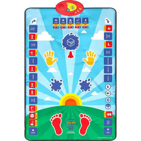 TAPIS DE PRIÈRE INTERACTIF ENFANTS - VERSION ORIGINALE GARÇON BLEU - DÈS 3 ANS – Image 3