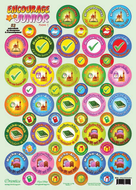 Encourage Junior – Maison n° 1 – Plaque de 52 autocollants de récompense et d&rsquo;encouragement