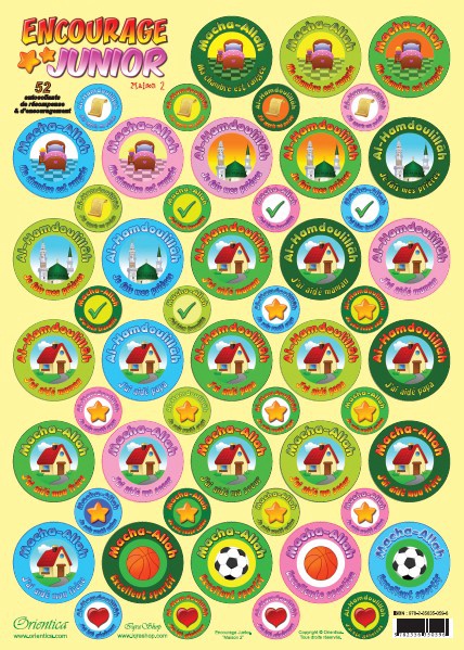 Encourage Junior – Maison n° 2 (Plaque de 52 autocollants de récompense et d&rsquo;encouragement)