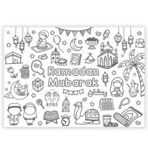 Le grand poster à colorier du Ramadan - 70x50 cm