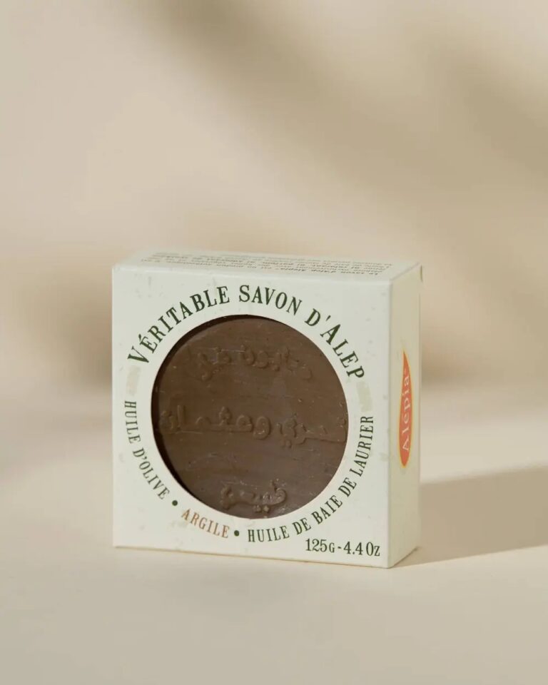 Savon d&rsquo;Alep extra-doux à l&rsquo;Argile rouge – 125g