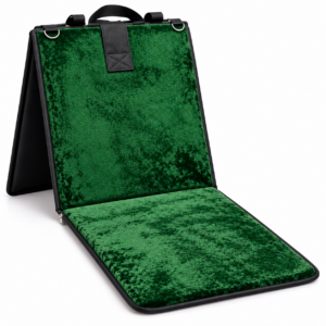 Alternative view of Tapis de prière avec dossier pliable ultra confortable pour le dos bleu marine