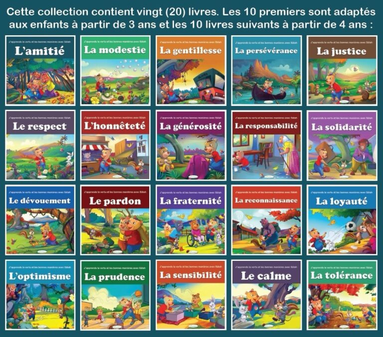 Pack 20 livres : J&rsquo;apprends la vertu et les bonnes manières avec Sâlah : 20 récits éducatifs sur les belles qualités